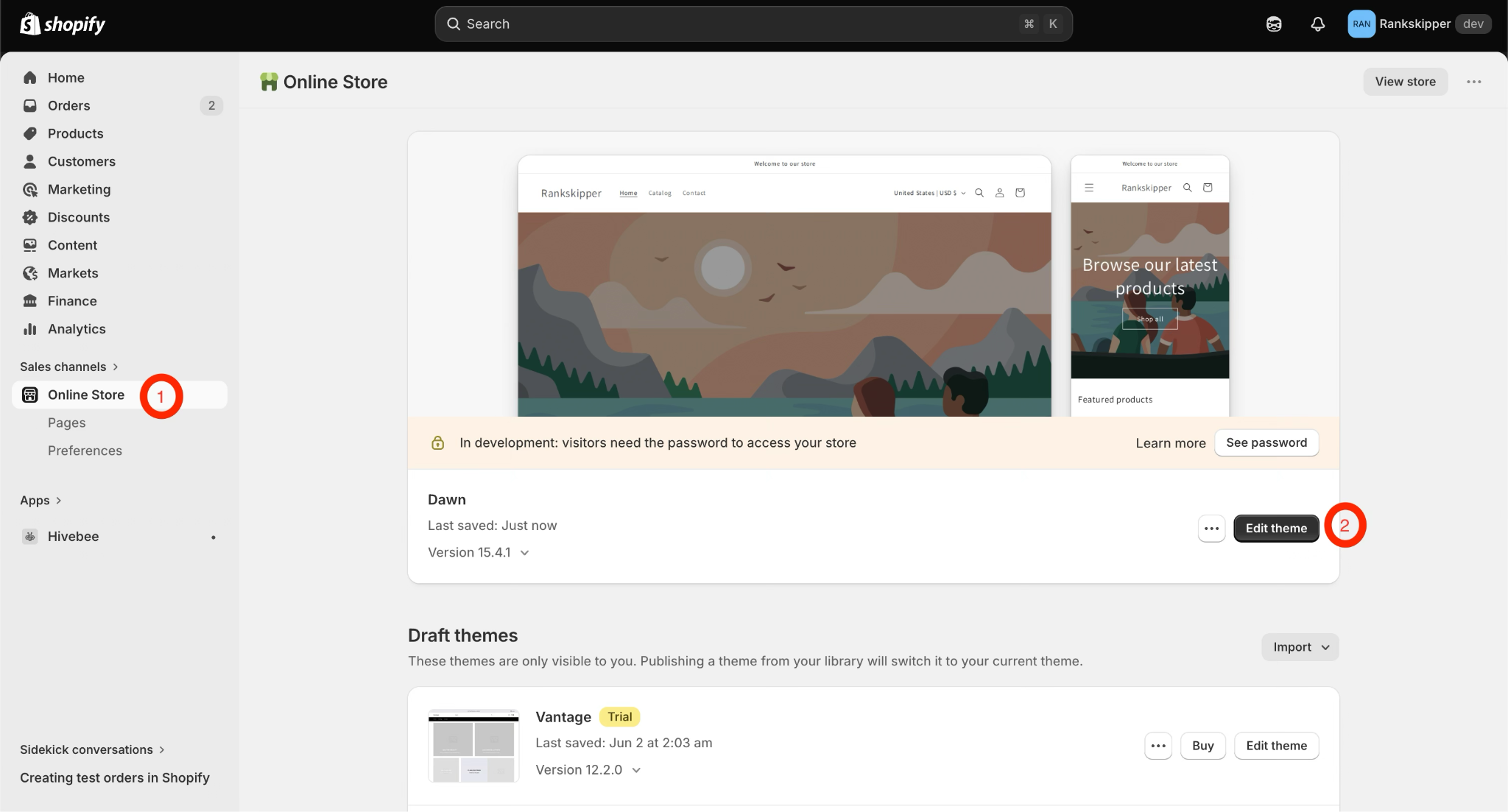 Shopify Theme Editor